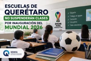 Escuelas de Querétaro operarán con normalidad durante el Mundial 2026, confirma SEDEQ
