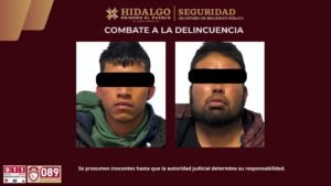 Aseguran a dos presuntos generadores de violencia en Zempoala; llevaban armas largas y droga
